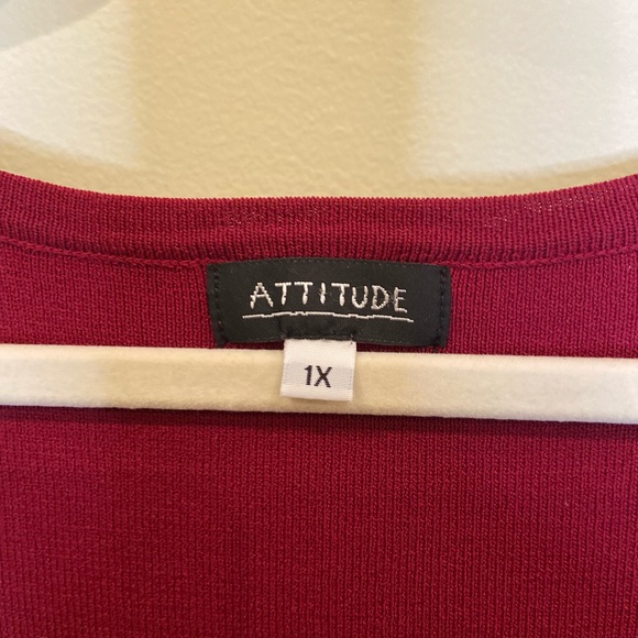 Attitude Burgundy Sleeveless Top - Picture 3 of 4